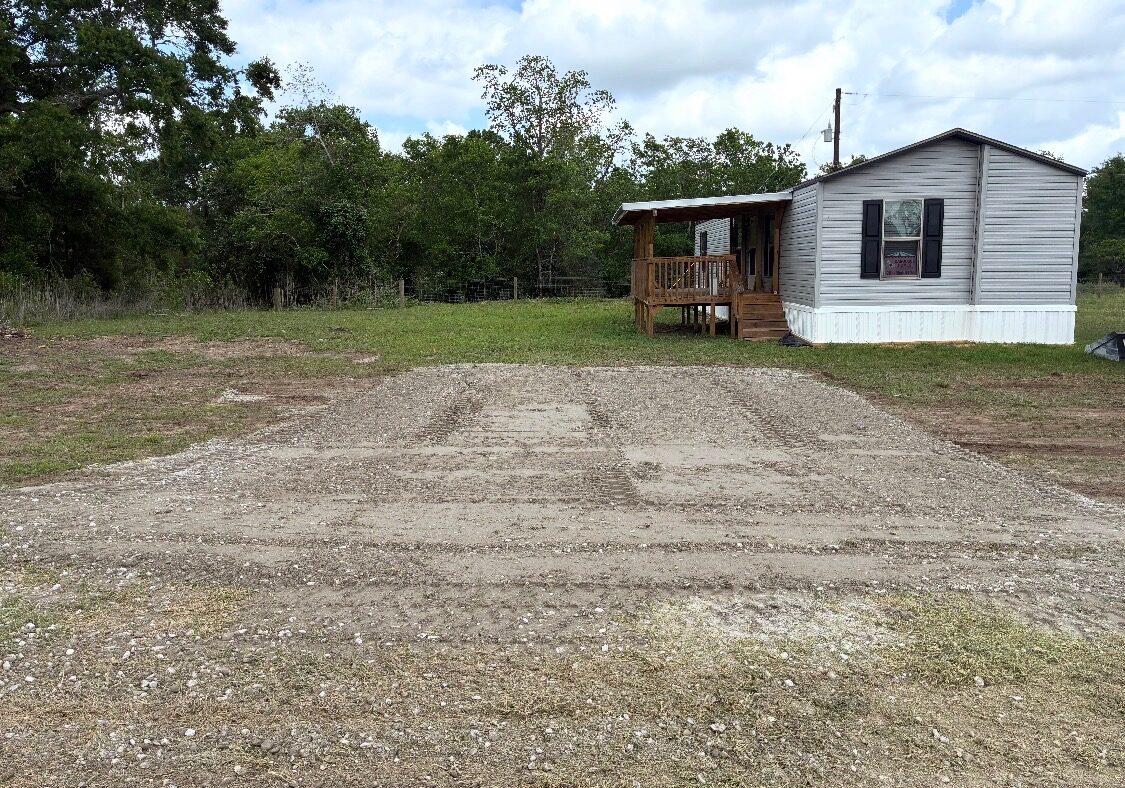 Mobile home pad and gravel preparation completed by J8 Services
